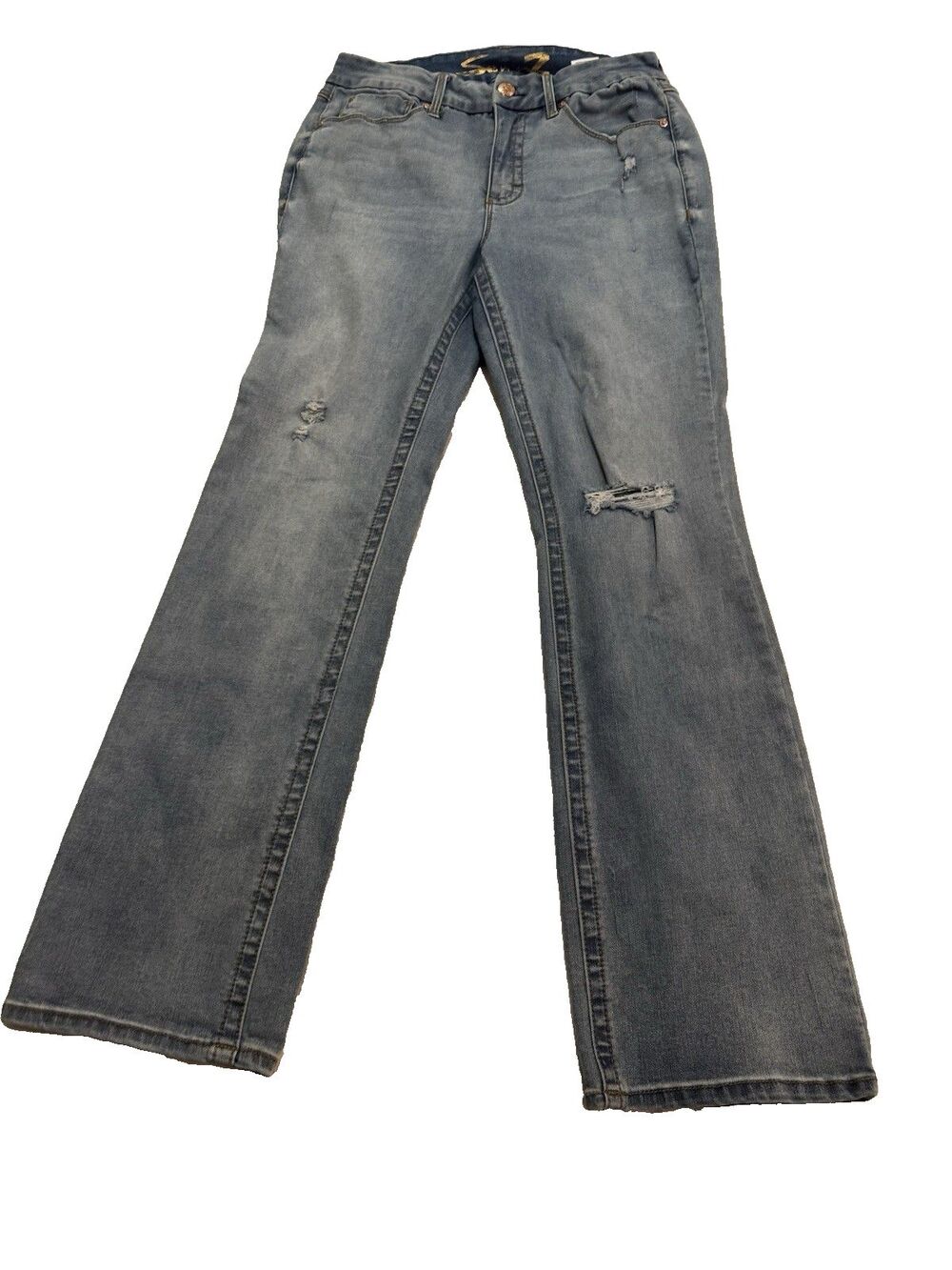 SEVEN Tummy less High Rise Slim Bootcut Medium Wash Jeans Sz 12